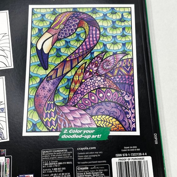 Crayola Art With Edge  Animal Ink Doodle Activity Coloring Book 32 Pages New - Picture 7 of 9